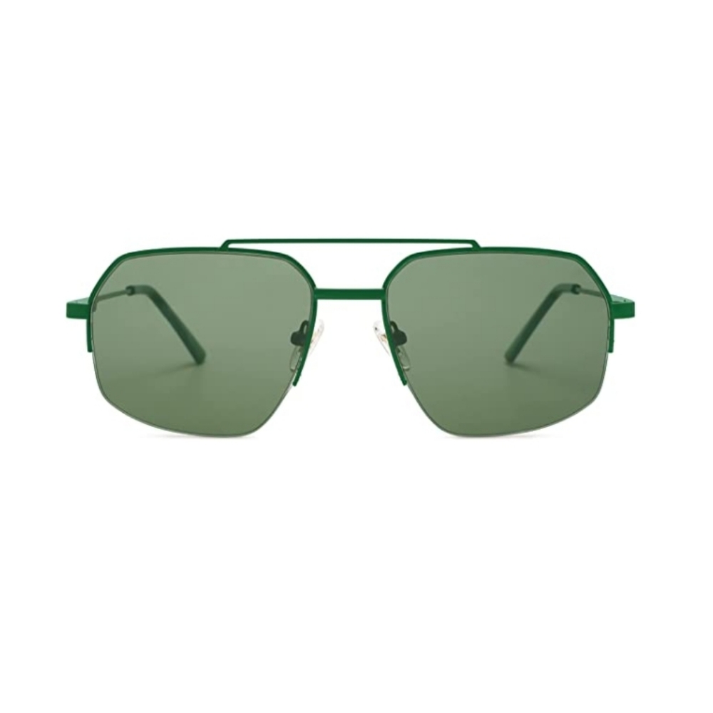 New Trendy Aviator Sunglasses Mens Womens Retro Double Bridge Metal